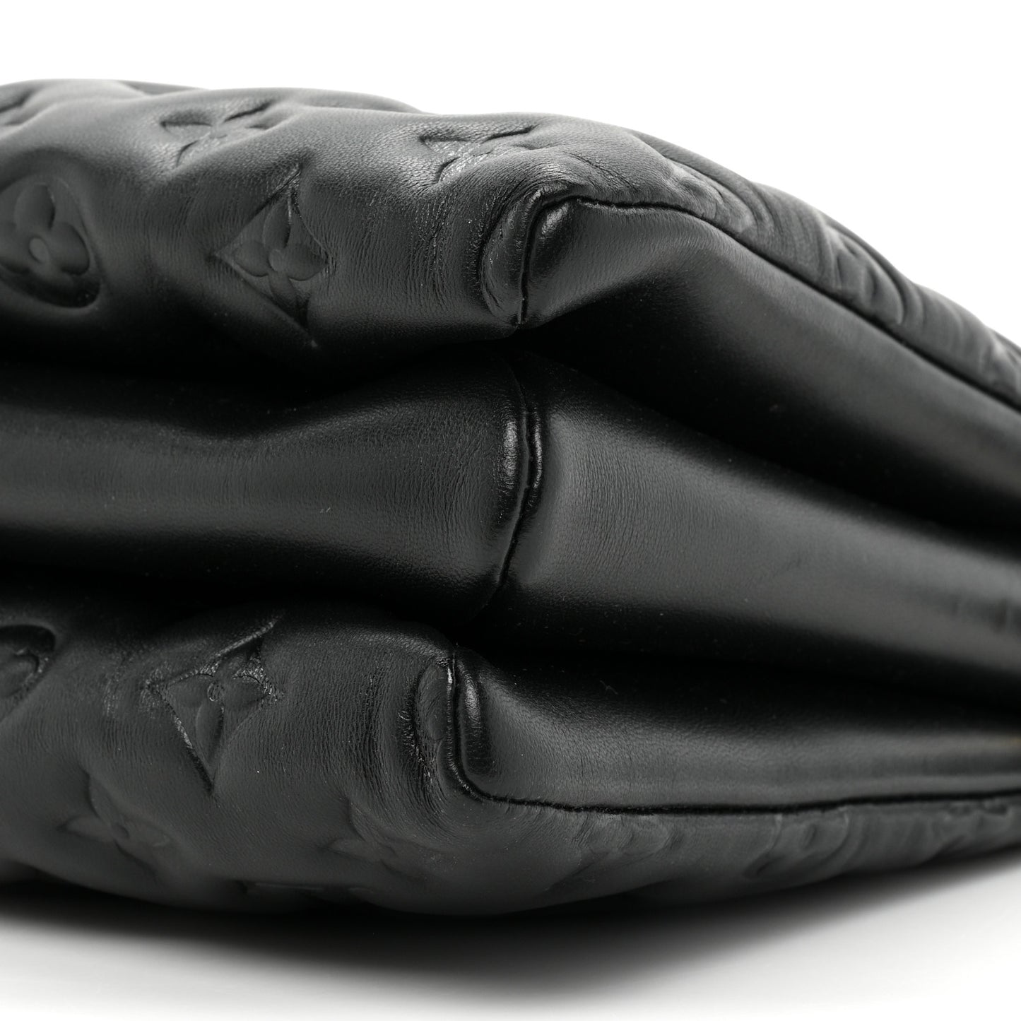 Lambskin Embossed Monogram Coussin PM Black
