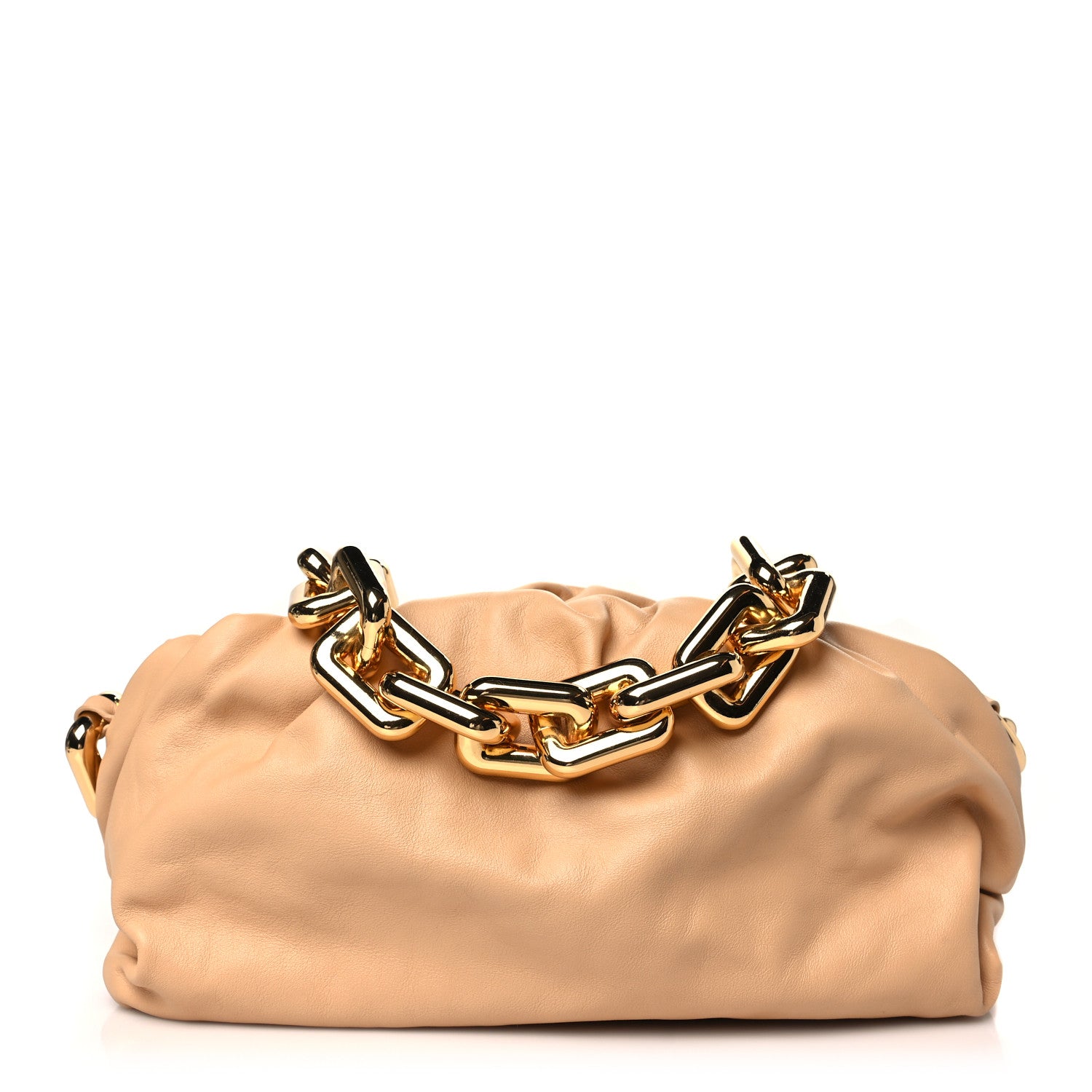 Bottega Veneta Calfskin The Pouch Chain Almond 1 of 10