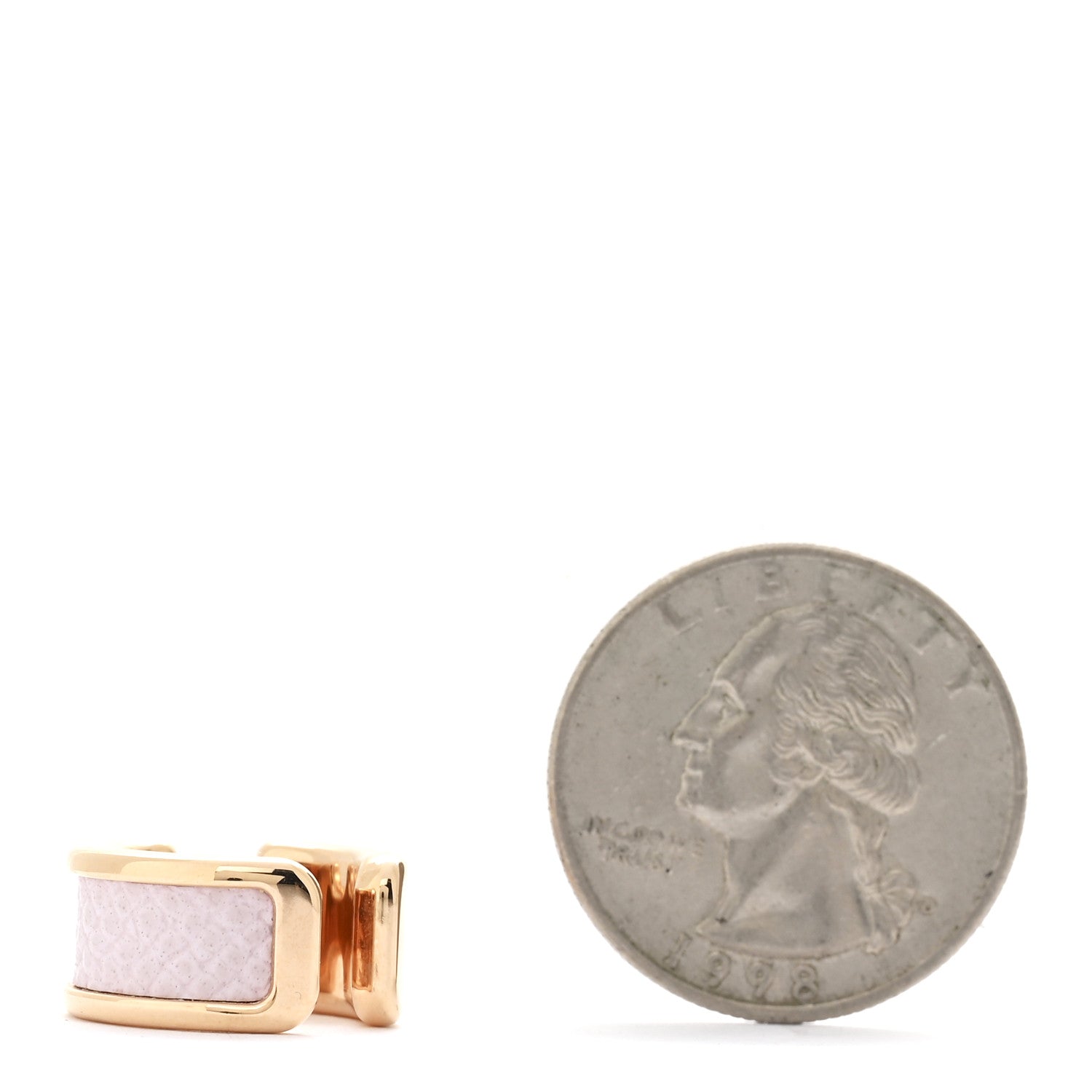 Hermes Epsom Olympe Ear Cuff Rose Darling 2 of 4