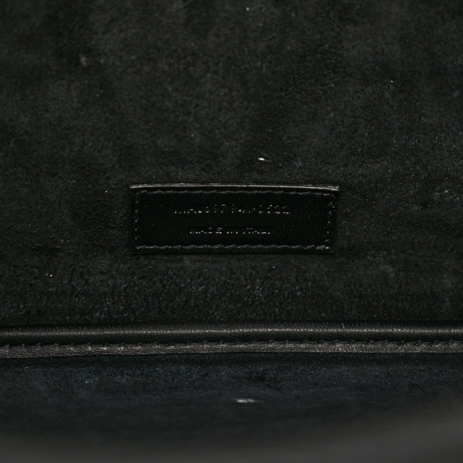 Saint Laurent Calfskin Crocodile Embossed Paris VII Large Flat Hobo Black 8 of 11