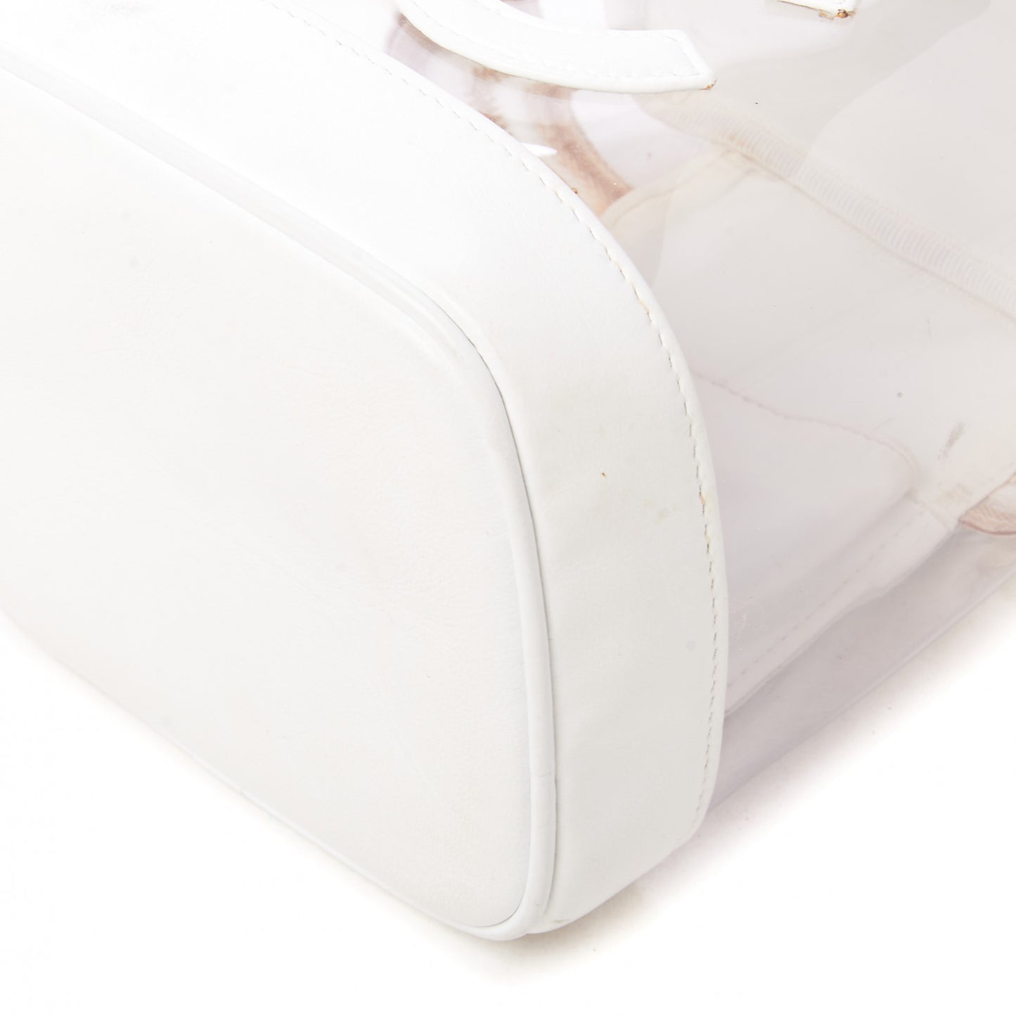 Calfskin PVC Vanity Cosmetic Case White