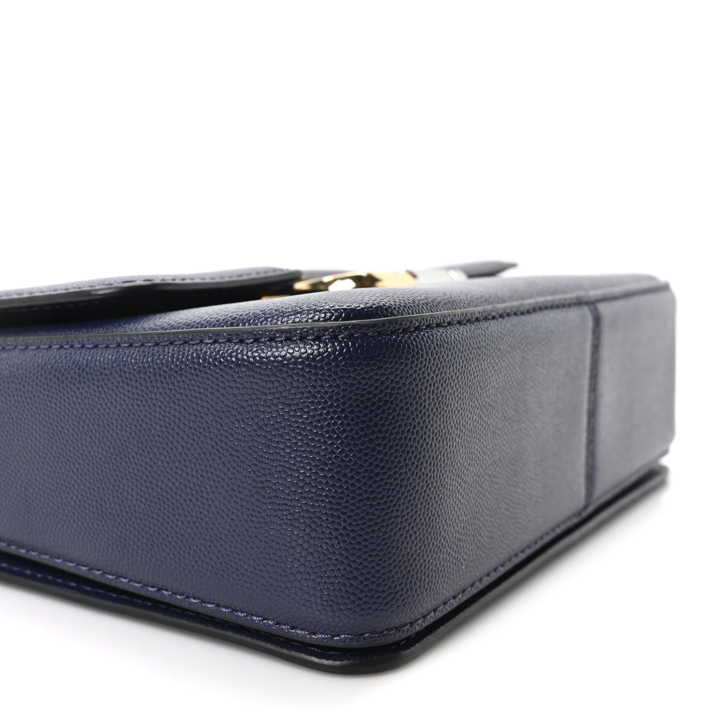 Textured Calfskin The J Link Shoulder Bag Navy Multicolor