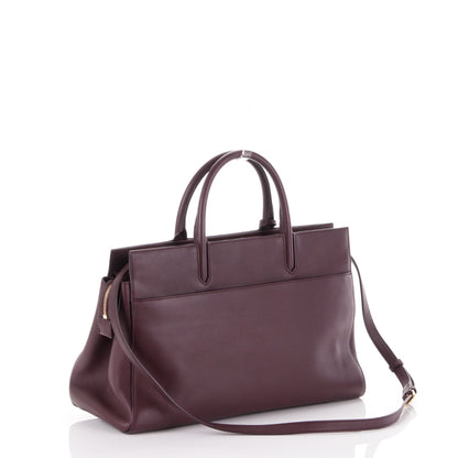 Saint Laurent Calfskin Medium Rive Gauche Cabas Bordeaux 4 of 8