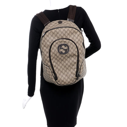 Gucci GG Plus Monogram Interlocking G Medium Backpack Dark Brown 2 of 8