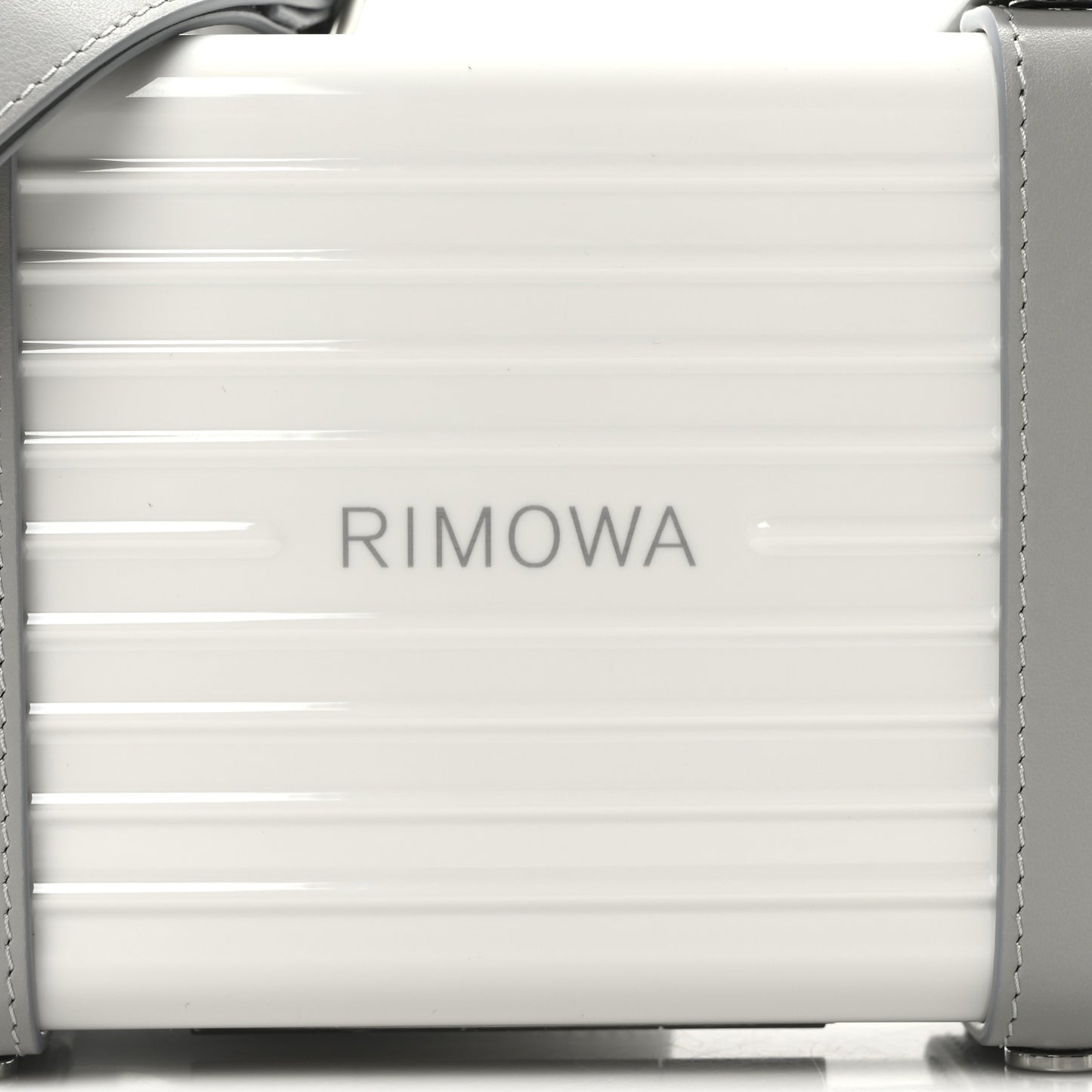 Gloss Polycarbonate Personal Cross-Body Bag White Grey