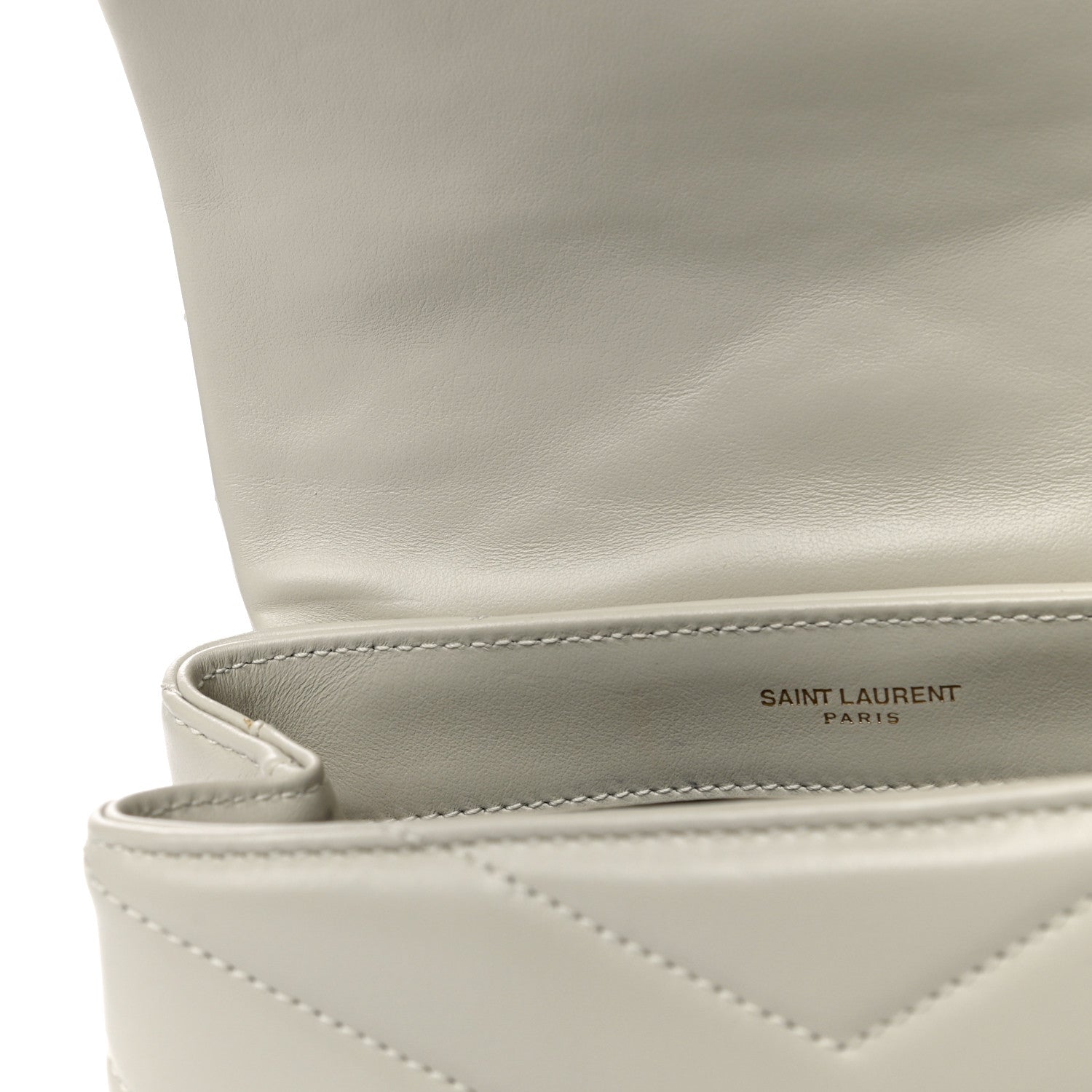 Saint Laurent Calfskin Y Quilted Monogram Toy Loulou Crossbody Bag Ivory 13 of 14