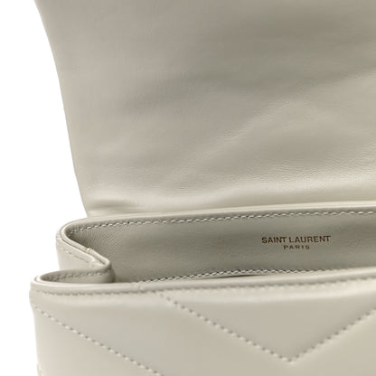 Saint Laurent Calfskin Y Quilted Monogram Toy Loulou Crossbody Bag Ivory 13 of 14