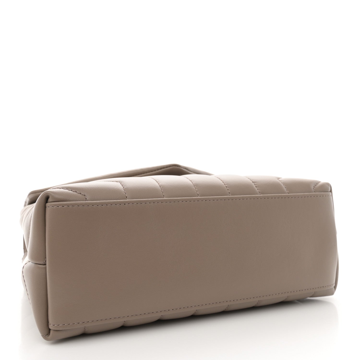 Saint Laurent Calfskin Y Quilted Monogram Small Loulou Chain Satchel Taupe 4 of 12
