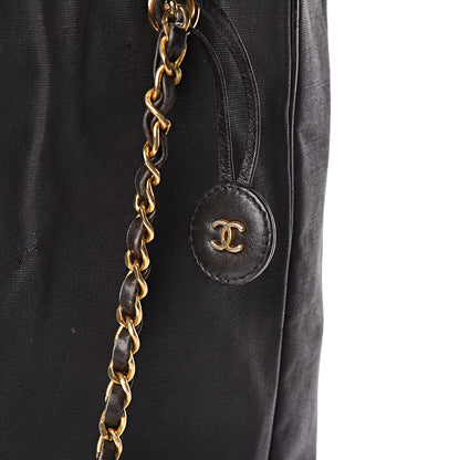 Chanel Canvas Calfskin Shopping Tote Black 10 of 18