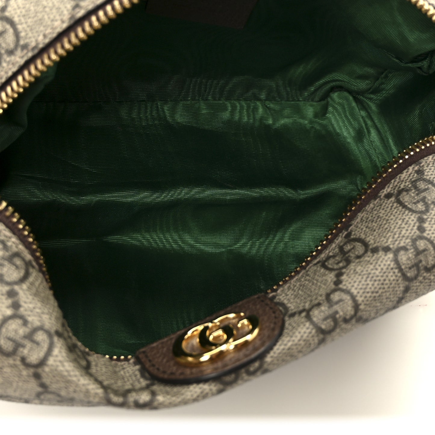 Soft GG Supreme Monogram Calfskin Medium Ophidia Cosmetic Case Beige Ebony New Acero