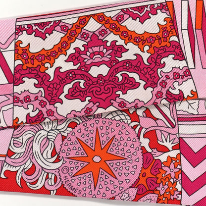 Hermes Silk De l'Ombrelle Aux Duels Twilly Fuchsia Rose Pale 4 of 4