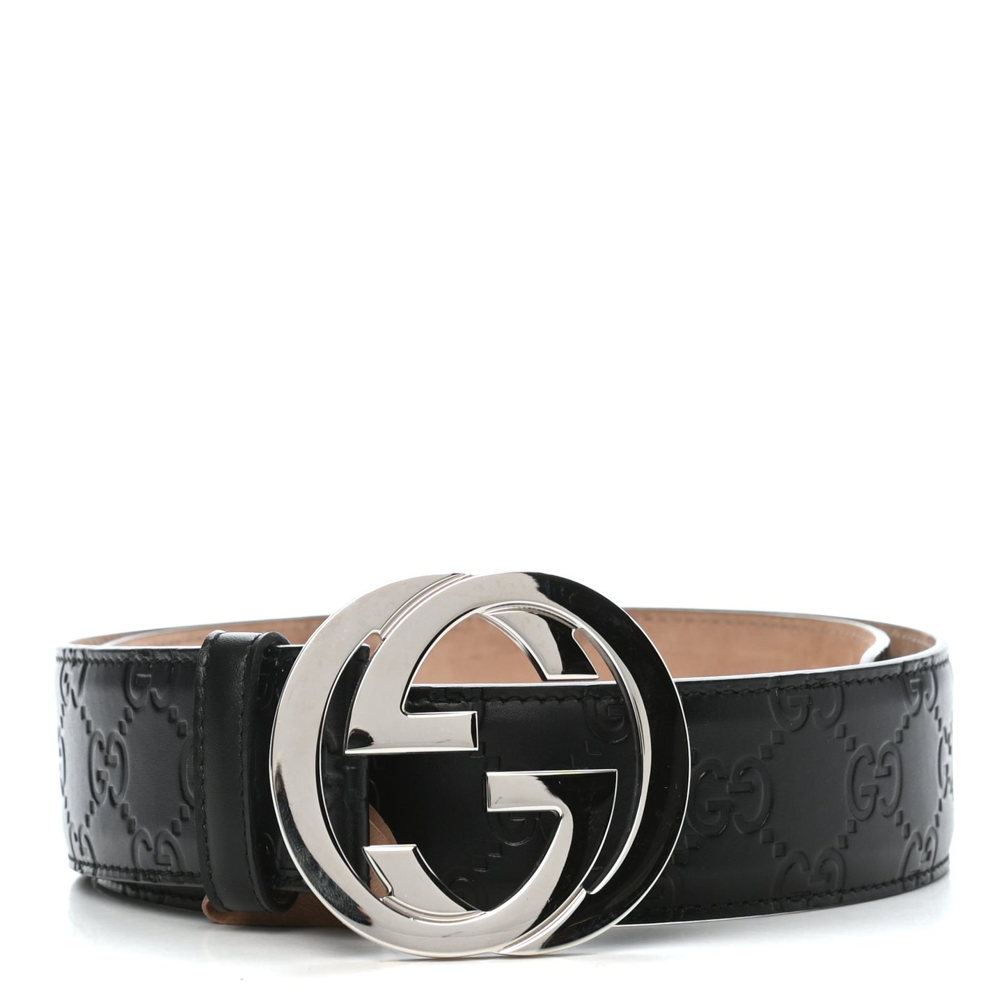 Guccissima Signature Interlocking G 40mm Belt 80 32 Black