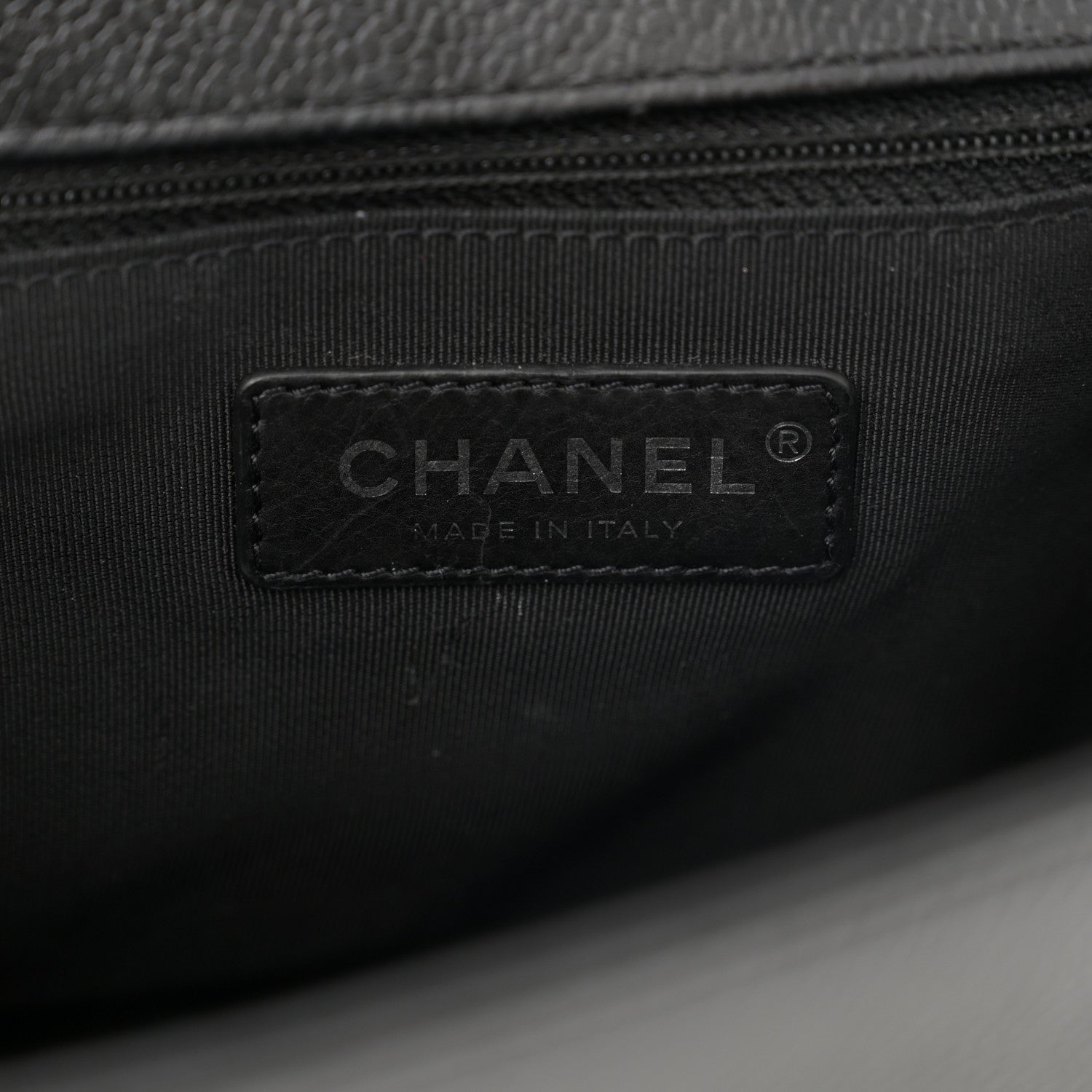 Chanel Caviar Chevron Quilted New Medium Boy Flap Black 6 of 10