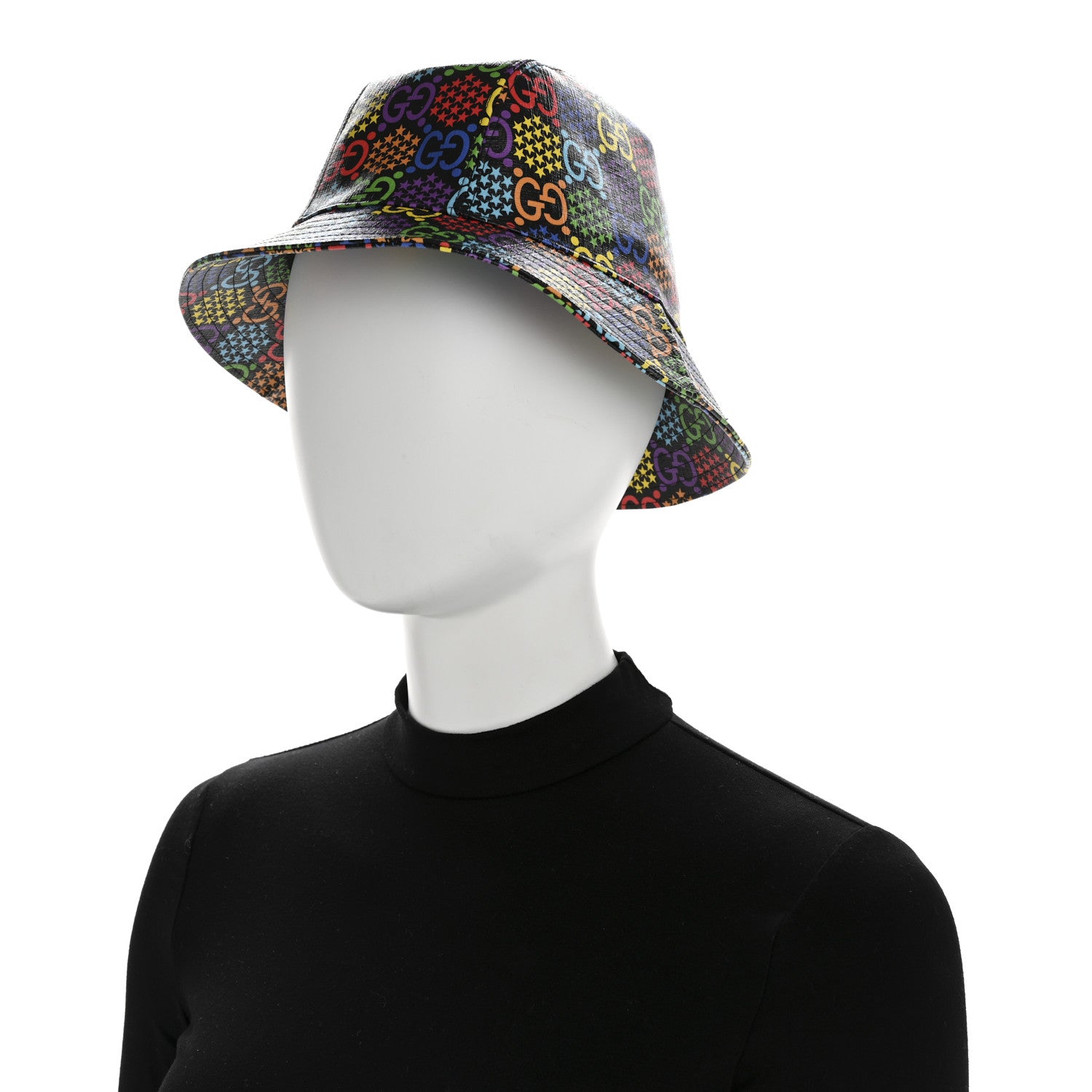 Gucci GG Supreme Monogram Psychedelic Fedora Hat M Multicolor 2 of 9