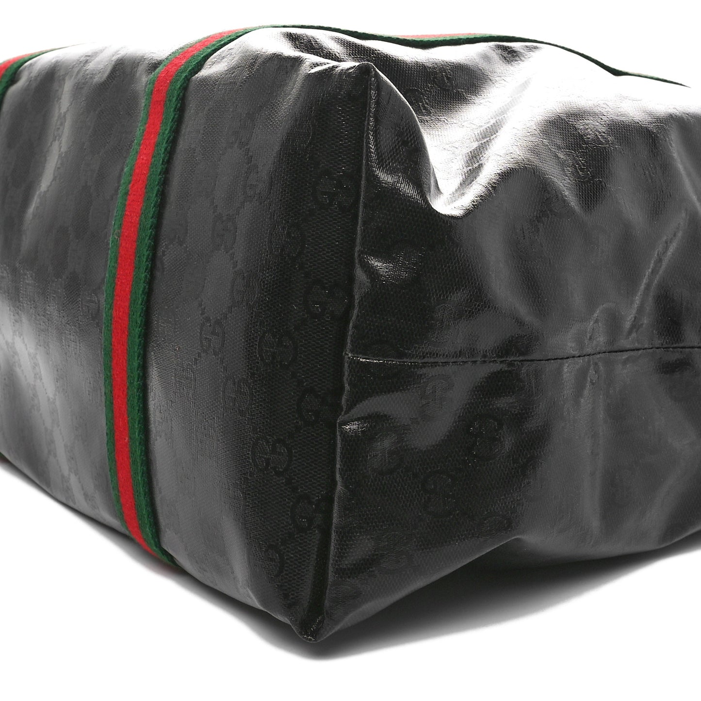 Crystal GG Monogram Web Tote Black