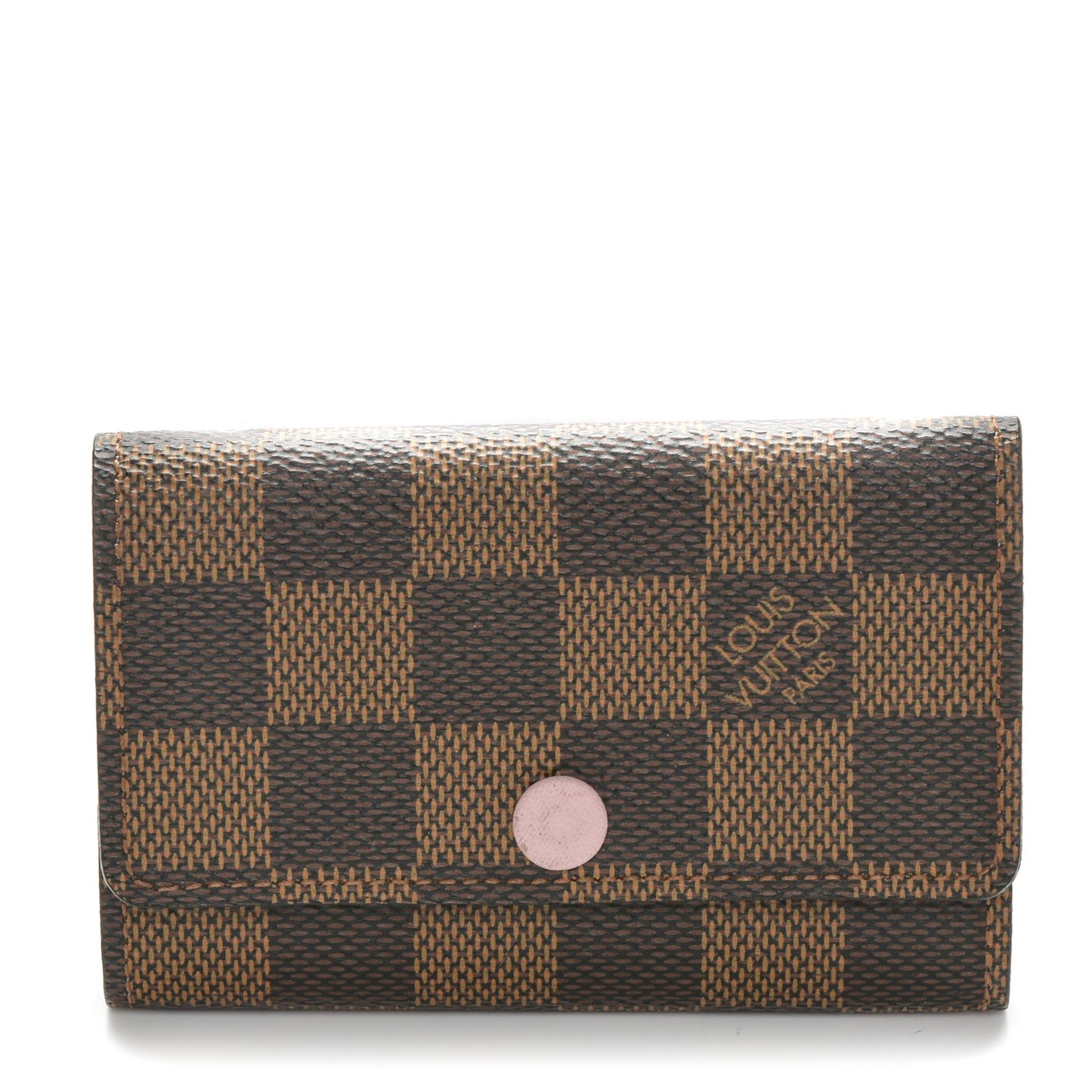Damier Ebene Multicles 6 Key Holder Rose Ballerine