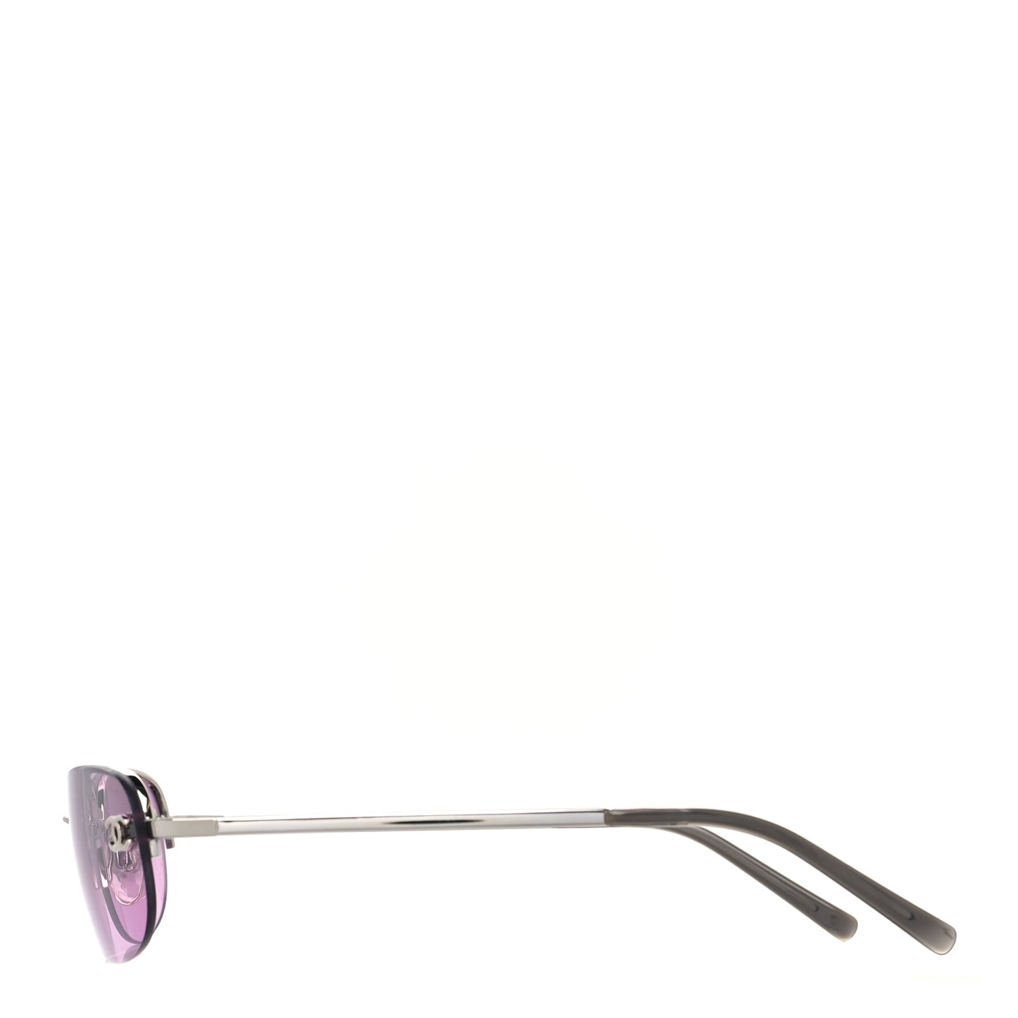 Metal CC Frameless Sunglasses 4099 Purple