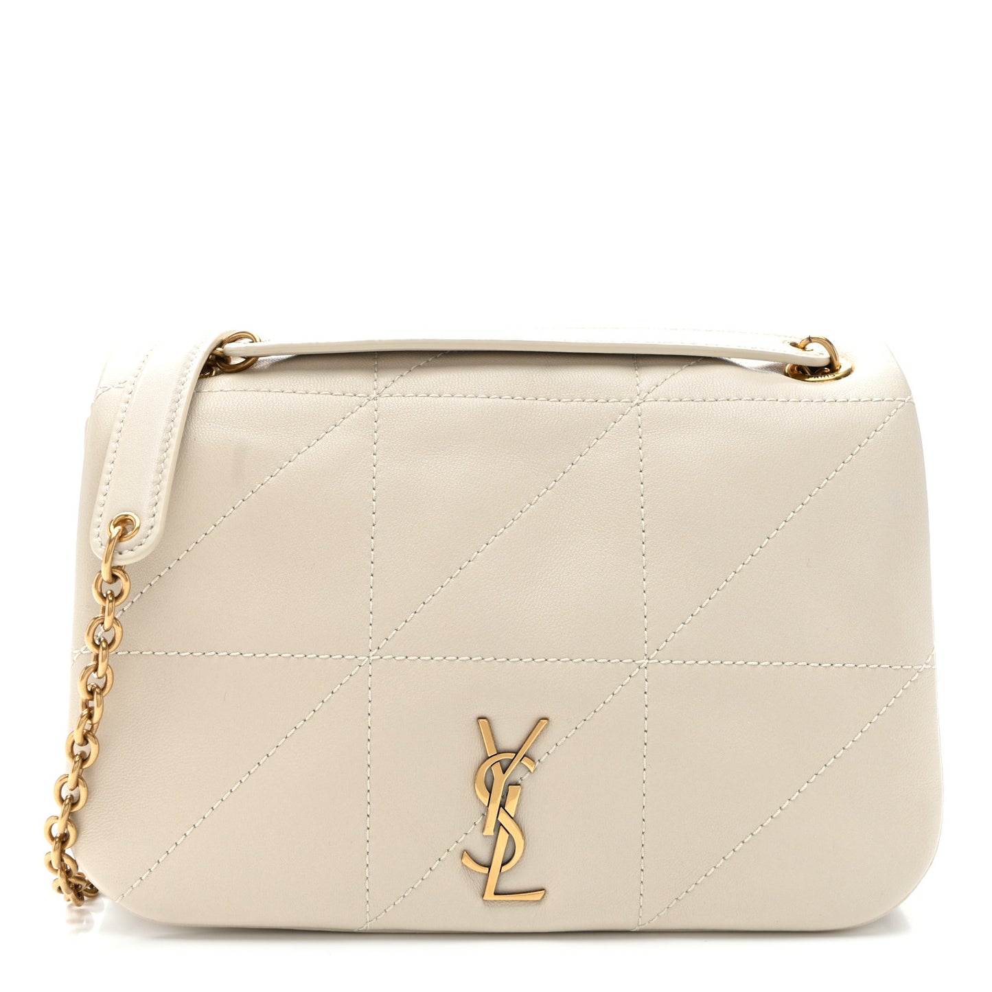 Lambskin Matelasse Monogram Mini Jamie 4.3 Blanc Vintage