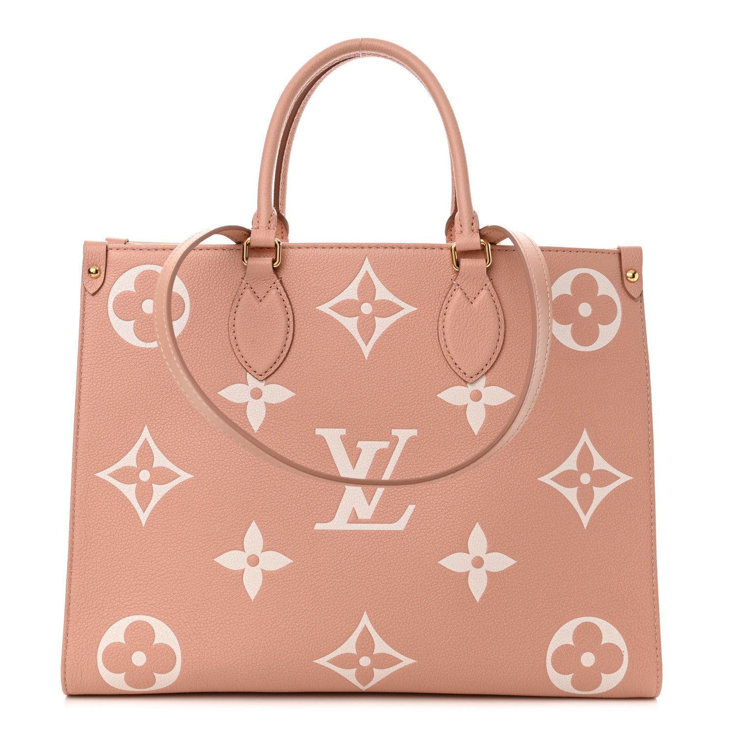 Louis Vuitton Empreinte Monogram Giant Onthego MM Rose Trianon Creme 1 of 9
