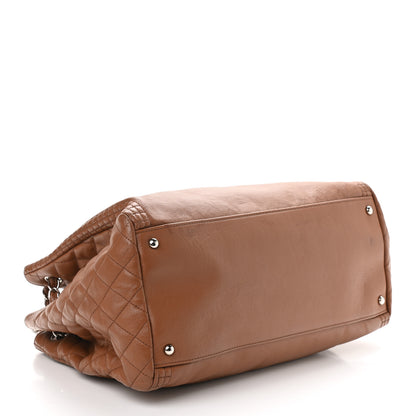 Chanel Calfskin Coco Bengal Open Accordion Tote Brown 3 of 10