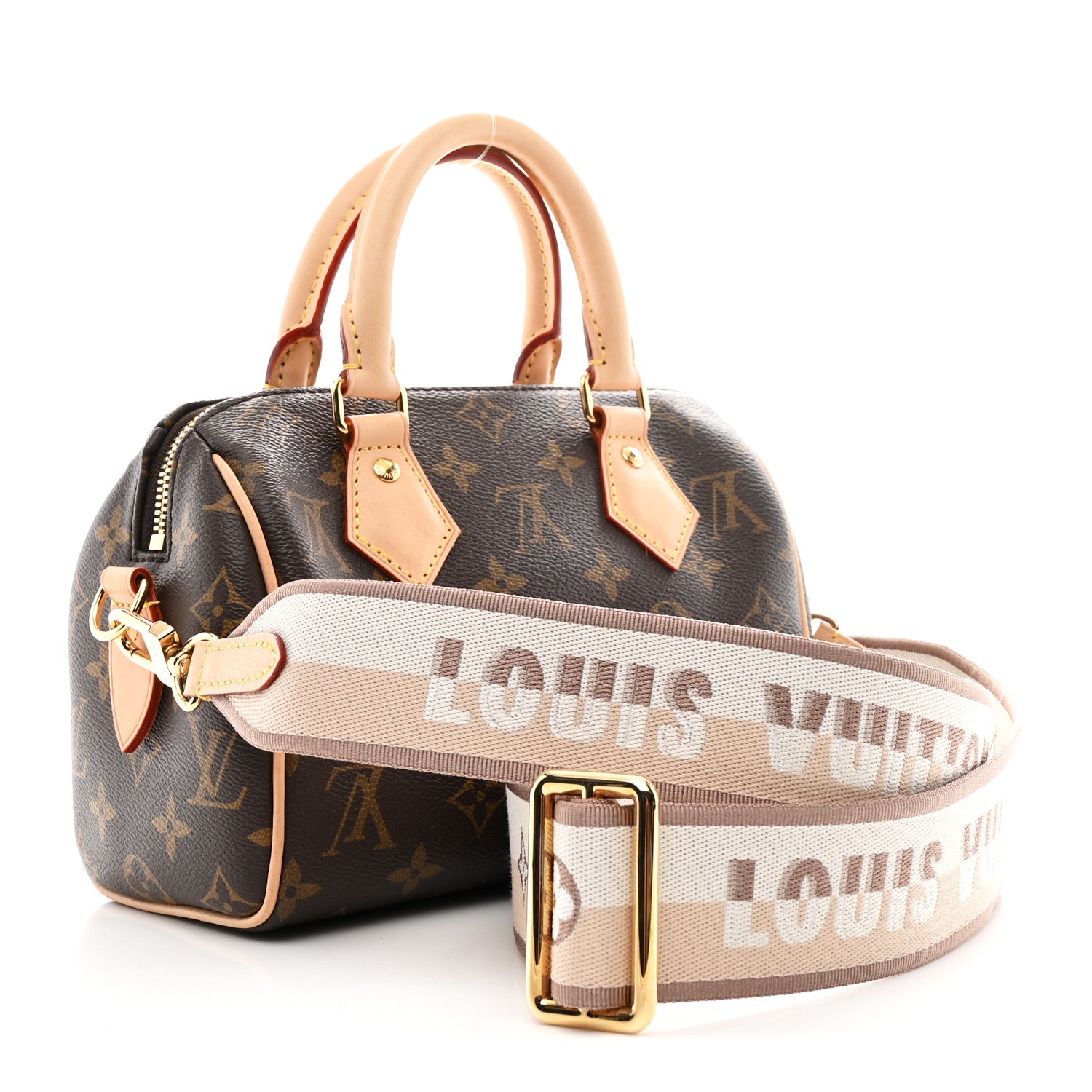 Louis Vuitton Monogram Speedy Bandouliere 20 Beige 3 of 9