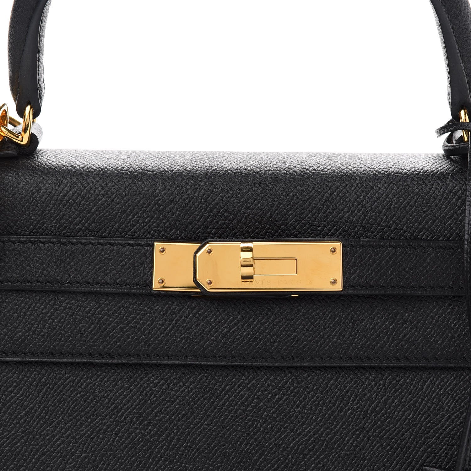 Hermes Epsom Kelly Sellier 28 Black 8 of 11