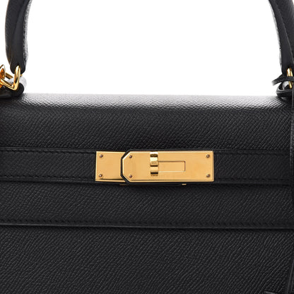 Hermes Epsom Kelly Sellier 28 Black 8 of 11