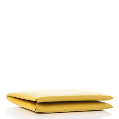 Hermes Chevre Mysore Calvi Card Case Jaune De Naples 4 of 7