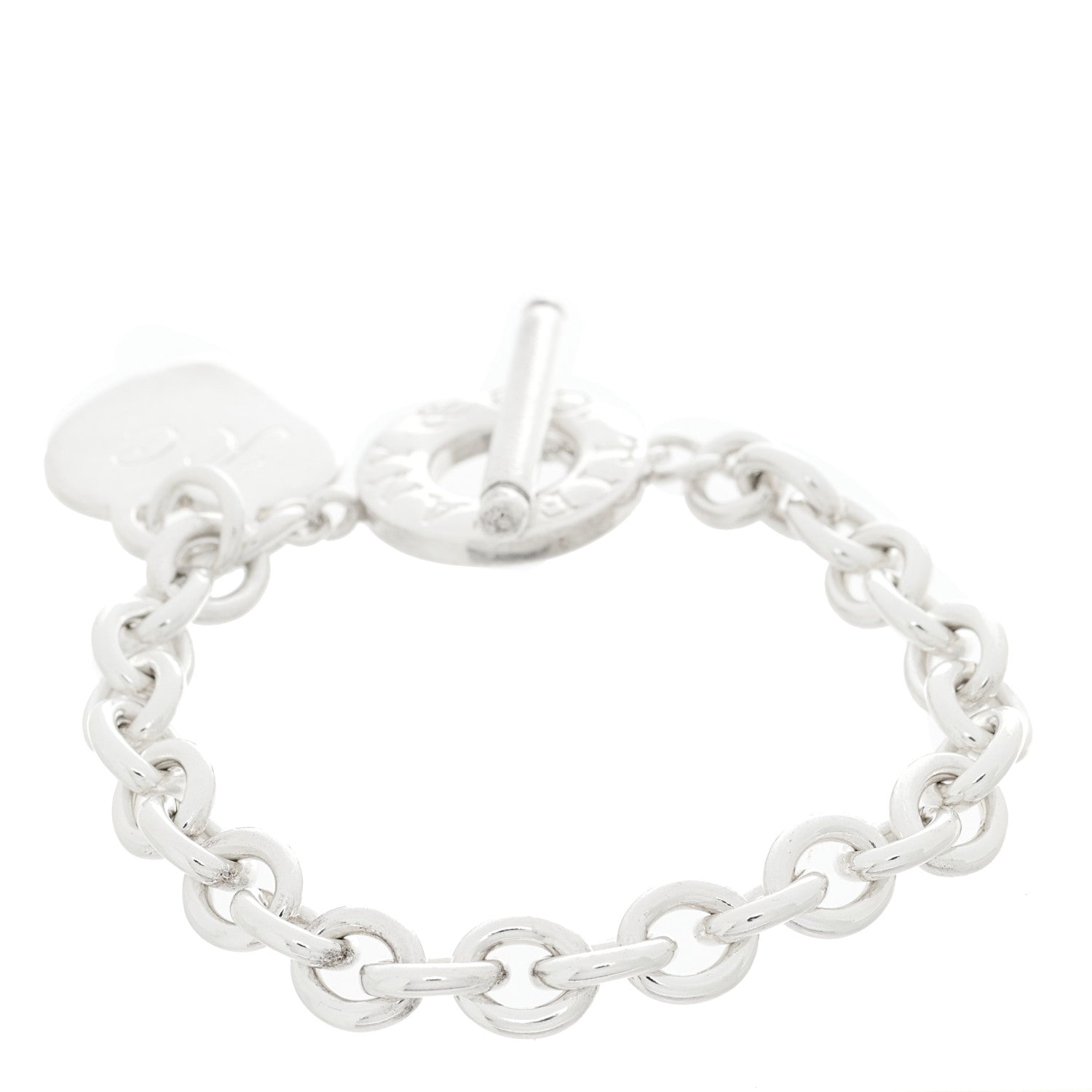 Tiffany Sterling Silver Heart Tag Toggle Bracelet 2 of 3