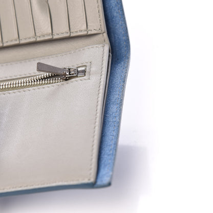 Celine Grained Calfskin Medium Multifunction Strap Wallet Denim 9 of 11