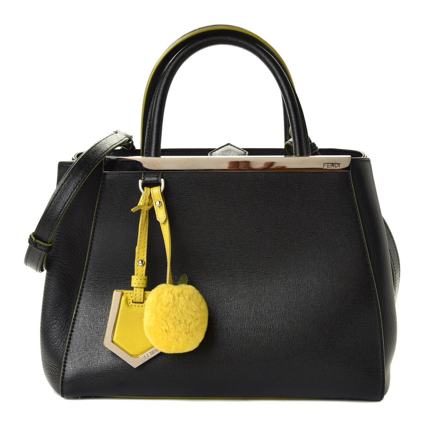 Vitello Elite Apple Charm Petite 2Jours Tote Black