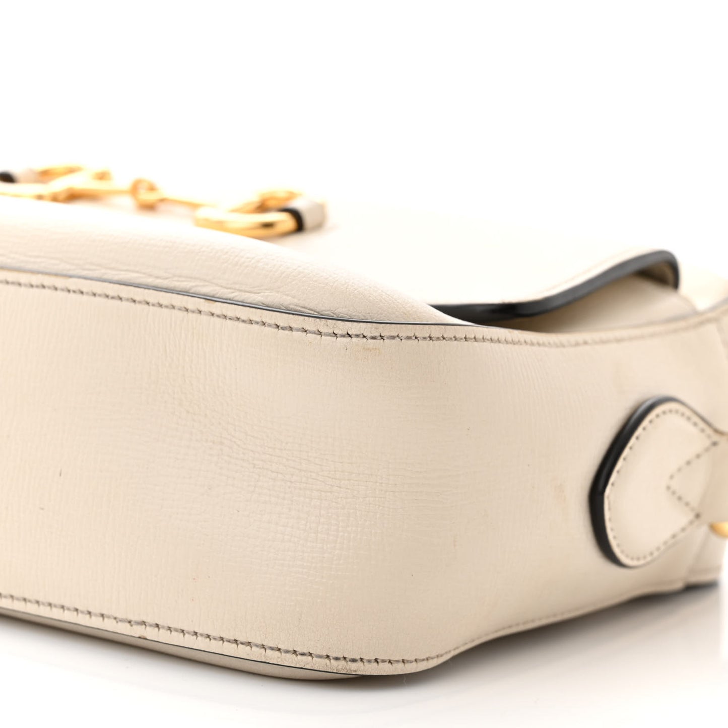 Azalea Calfskin Small Horsebit 1955 Shoulder Bag Mystic White