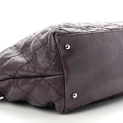Chanel Glazed Calfskin Large On The Road Tote Purple 9 of 12