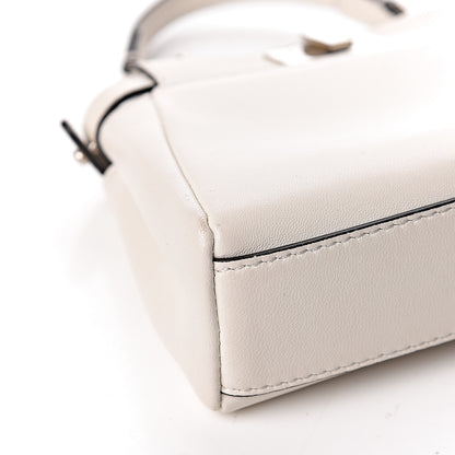 Fendi Shiny Nappa Micro Peekaboo Iconic Satchel White 11 of 14