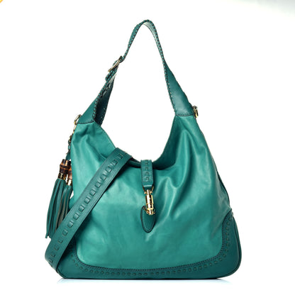 Gucci Calfskin Large New Jackie Hobo Green 1 of 11