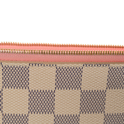 Louis Vuitton Damier Azur Neverfull MM GM Pochette Rose Ballerine 9 of 9