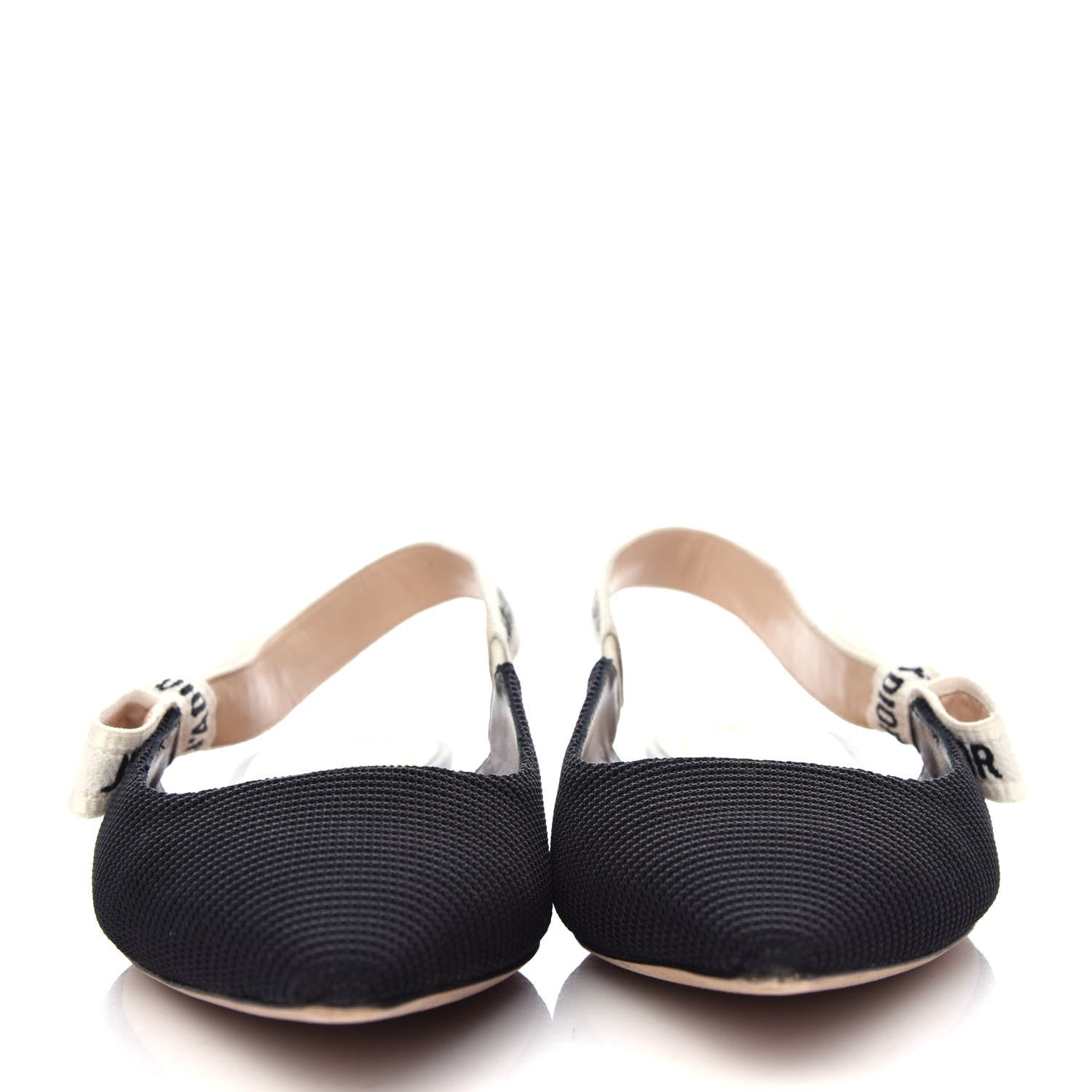 Christian Dior Technical Canvas Ribbon J'Adior Slingback Ballet Flats 36.5 Black 2 of 11
