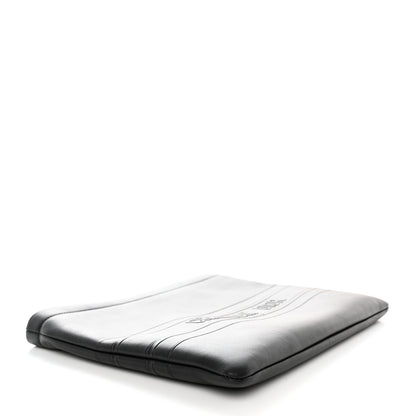 Christian Dior Calfskin Embossed Logo Zip Clutch Black 5 of 9