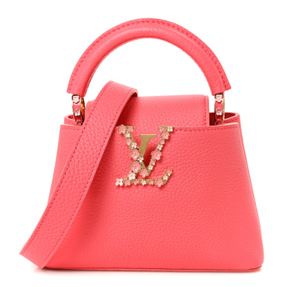 Louis Vuitton Taurillon LV Bloom Capucines Mini Pink Sky 1 of 8