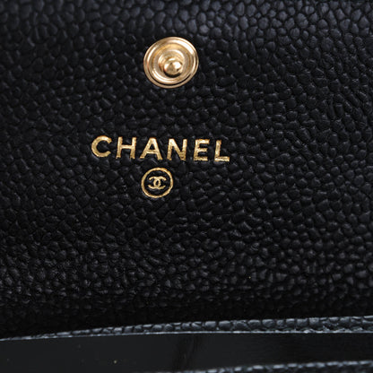 Chanel Caviar Quilted Boy Flap Card Holder Black 6 of 8