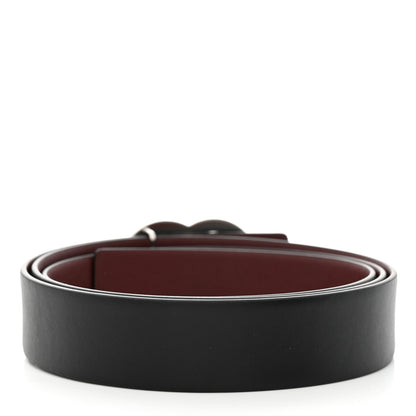 Chanel Calfskin CC Reversible Belt 110 44 Black Burgundy 3 of 6
