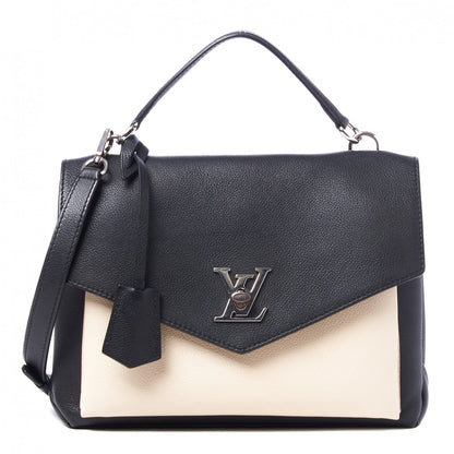 Louis Vuitton Soft Calfskin My Lockme Top Handle Vanille Black 1 of 11