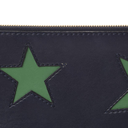 Stella McCartney Eco Alter Nappa Star Zipped Clutch Navy Green 8 of 8