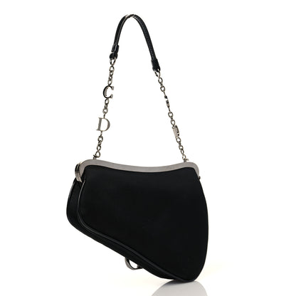 Christian Dior Satin Mini Saddle Black 3 of 10