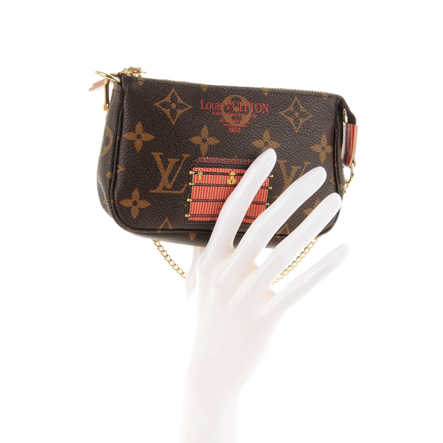 Louis Vuitton Monogram Trunks and Locks Mini Pochette Accessories 2 of 7