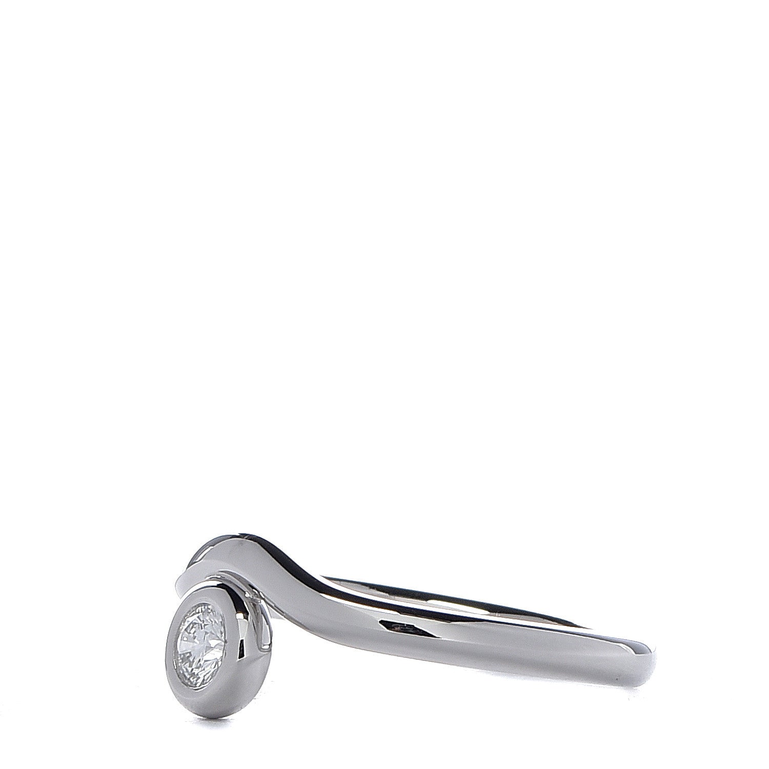 Tiffany Platinum Diamond Elsa Peretti Ring 52 6 3 of 7