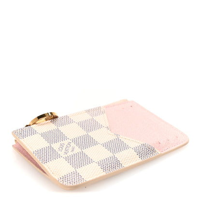 Louis Vuitton Damier Azur Zipped Romy Card Holder  Rose Ballerine 4 of 7