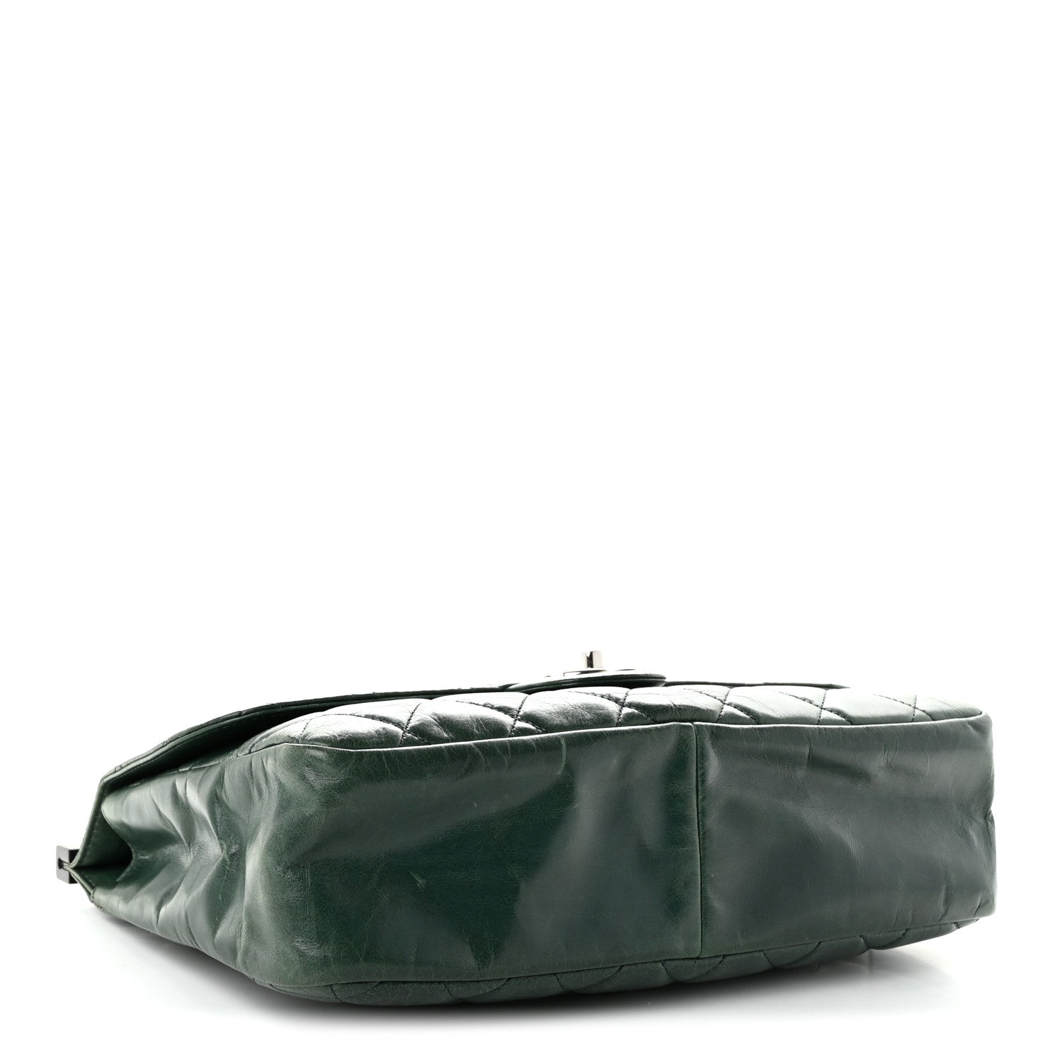 Chanel Glazed Calfskin Quilted Small CC Delivery Tote Dark Green 4 of 11