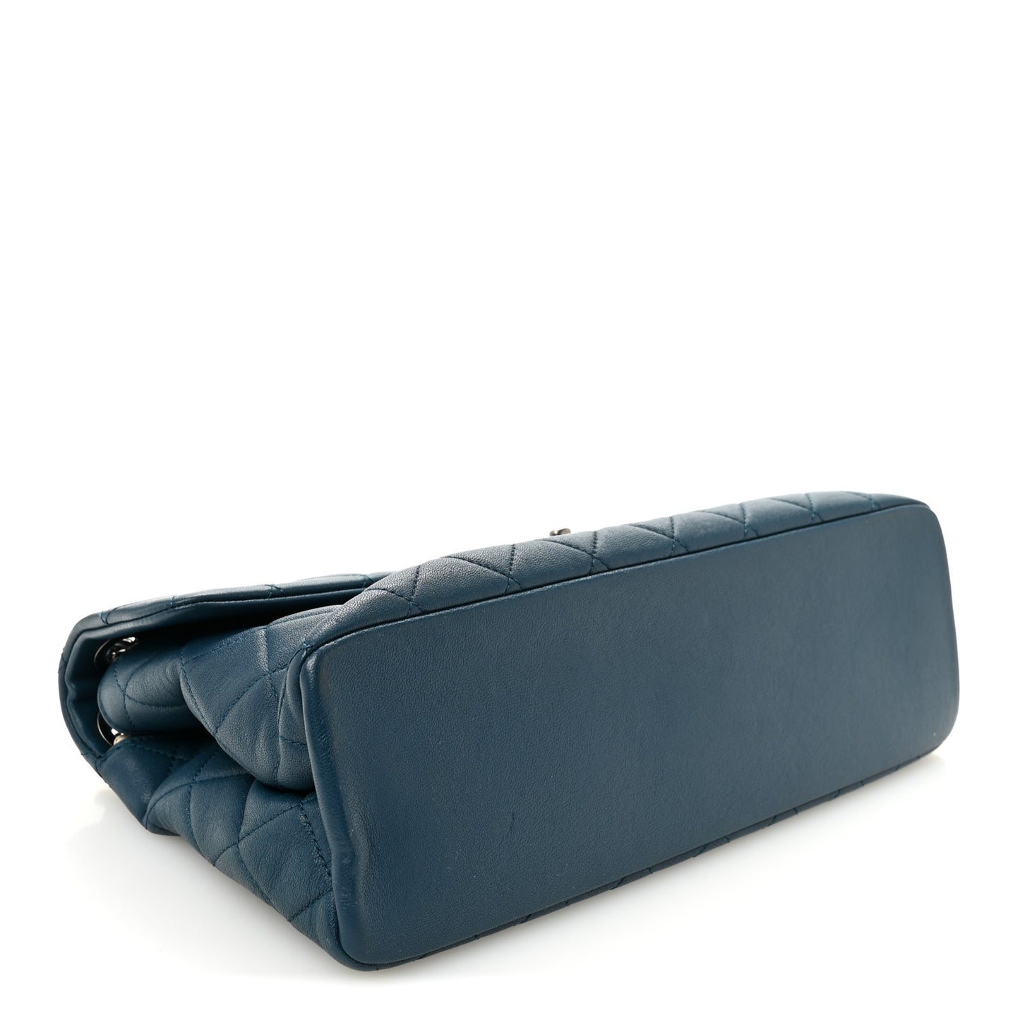 Goatskin Quilted Medium Flap Blue