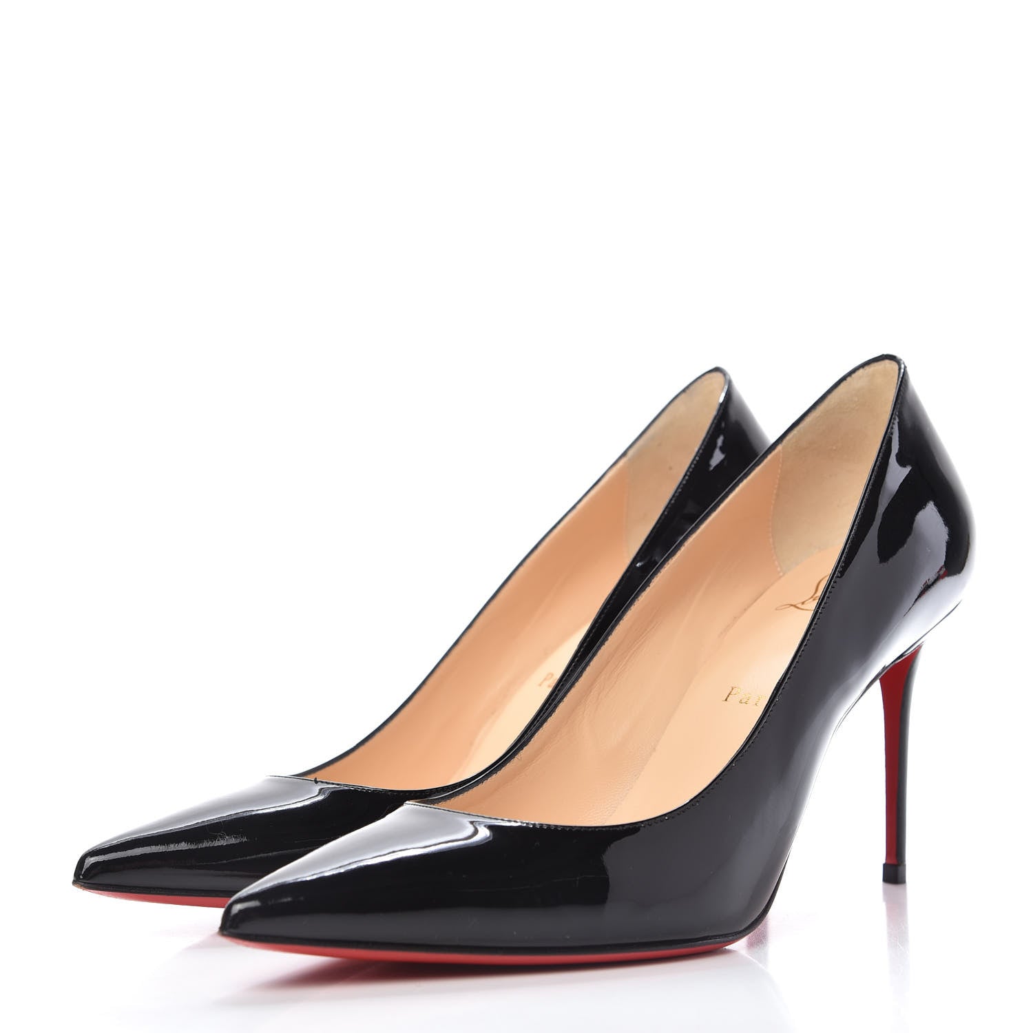 Christian Louboutin Patent Decollete 554 85 Pumps 39 Black 3 of 9